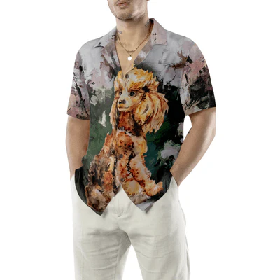 Poodle Hawaiian Shirt, Poodle Painting Aloha Shirt For Men - Perfect Gift For Poodle Lovers, Husband, Boyfriend, Friend, Family - Image 4