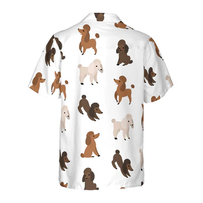 Poodle Hawaiian Shirt, Puppies Run Around Poodle Aloha Shirt For Men - Perfect Gift For Poodle Lovers, Husband, Boyfriend, Friend, Family - Image 3