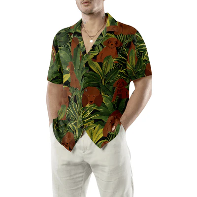 Poodle Hawaiian Shirt, Tropical Summer Poodle Aloha Shirt For Men - Perfect Gift For Poodle Lovers, Husband, Boyfriend, Friend, Family - Image 4