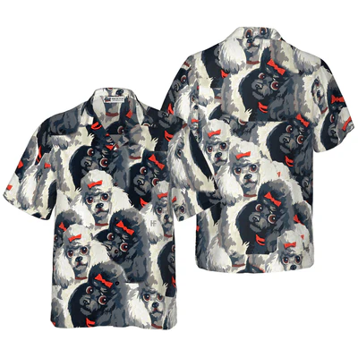 Poodles Hawaiian Shirt, Little Sweet Poodles Aloha Shirt For Men - Perfect Gift For Poodle Lovers, Husband, Boyfriend, Friend, Family