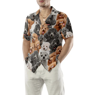 Poodles Hawaiian Shirt, Poodles In Different Colors Aloha Shirt For Men - Perfect Gift For Poodle Lovers, Husband, Boyfriend, Friend, Family - Image 4