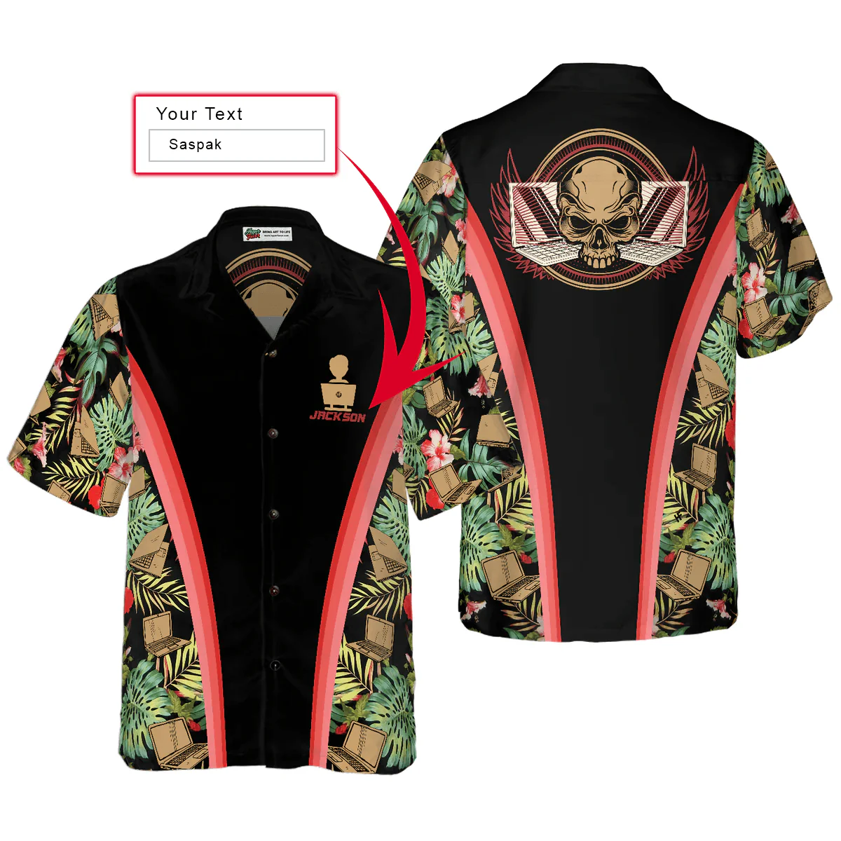 Programmer Custom Name Hawaiian Shirt, Personalized Programmer Tropical Floral Aloha Shirt For Men - Perfect Gift For Programmer, Friend, Family
