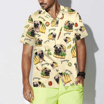 Pug Hawaiian Shirt, Adorable Taco Pugs Aloha Shirt For Men - Perfect Gift For Pug Lovers, Husband, Boyfriend, Friend, Family - Image 5