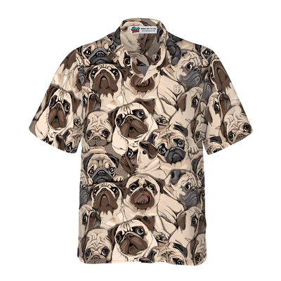 Pug Hawaiian Shirt, Pug Is My Life Aloha Shirt For Men - Perfect Gift For Pug Lovers, Husband, Boyfriend, Friend, Family - Image 2