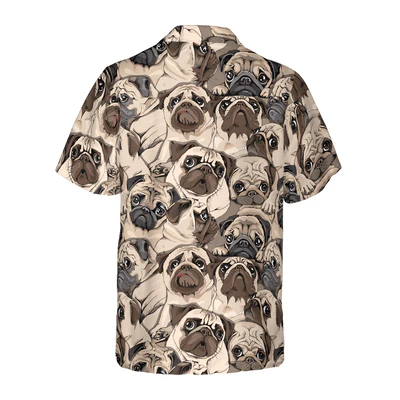 Pug Hawaiian Shirt, Pug Is My Life Aloha Shirt For Men - Perfect Gift For Pug Lovers, Husband, Boyfriend, Friend, Family - Image 3