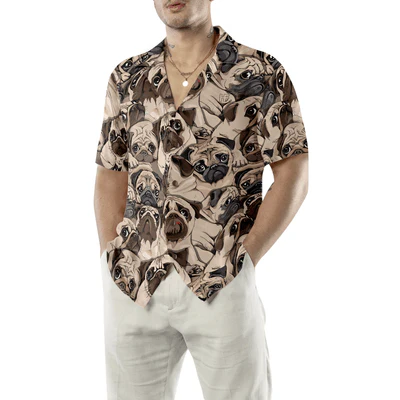 Pug Hawaiian Shirt, Pug Is My Life Aloha Shirt For Men - Perfect Gift For Pug Lovers, Husband, Boyfriend, Friend, Family - Image 4