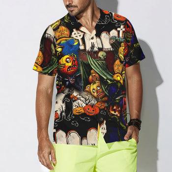 Pumpkin Night Is Coming Hawaiian Shirt, Cemetery Hawaiian Shirt - Perfect Gift For Lover, Friend, Family - Image 5