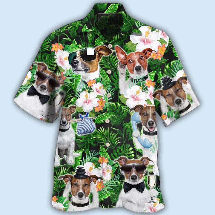Rat Terrier Aloha Hawaii Shirt - Dog Green Tropical Style Hawaiian Shirt For Summer - Perfect Gift For Dog Lovers, Friend, Family - Image 2