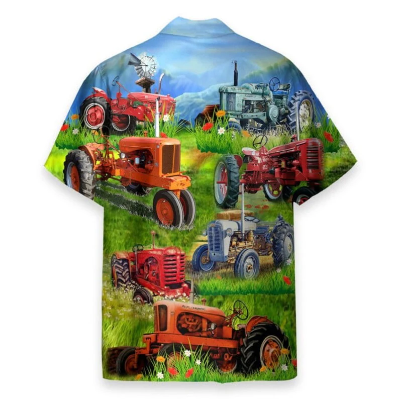 Real Men Drive Tractors Hawaiian Shirt - Perfect Gift For Friends, Family - Image 3