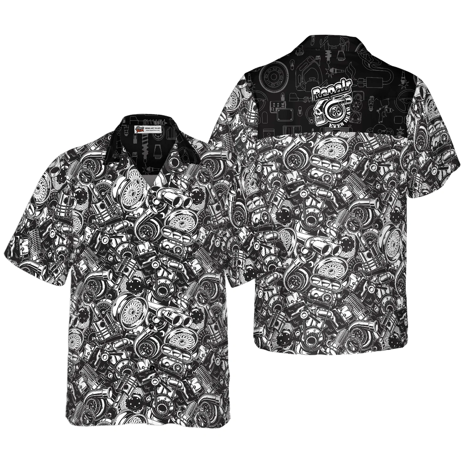 Repair Even Dead On Dark Background Aloha Hawaiian Shirt For Summer, Colorful Shirt For Men Women, Perfect Gift For Friend, Team, Family