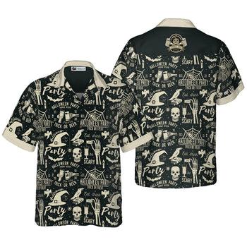 Retro Halloween Beer Party Hawaiian Shirt - Perfect Gift For Lover, Friend, Family