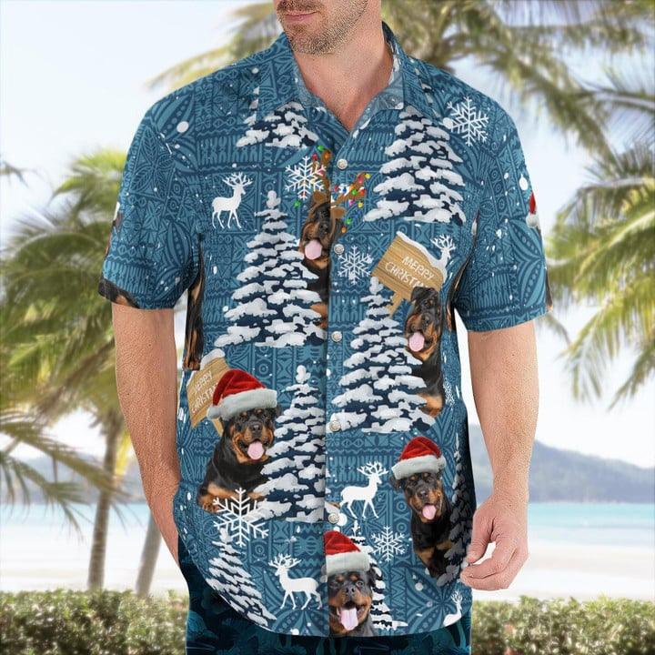 Rottweiler Christmas Hawaii Shirt - Dog Hawaii Shirt - Perfect Gift For Dog Lovers, Friend, Family - Image 3