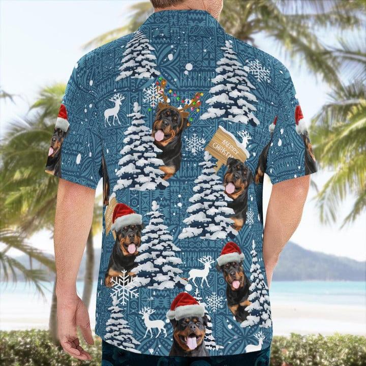 Rottweiler Christmas Hawaii Shirt - Dog Hawaii Shirt - Perfect Gift For Dog Lovers, Friend, Family - Image 4