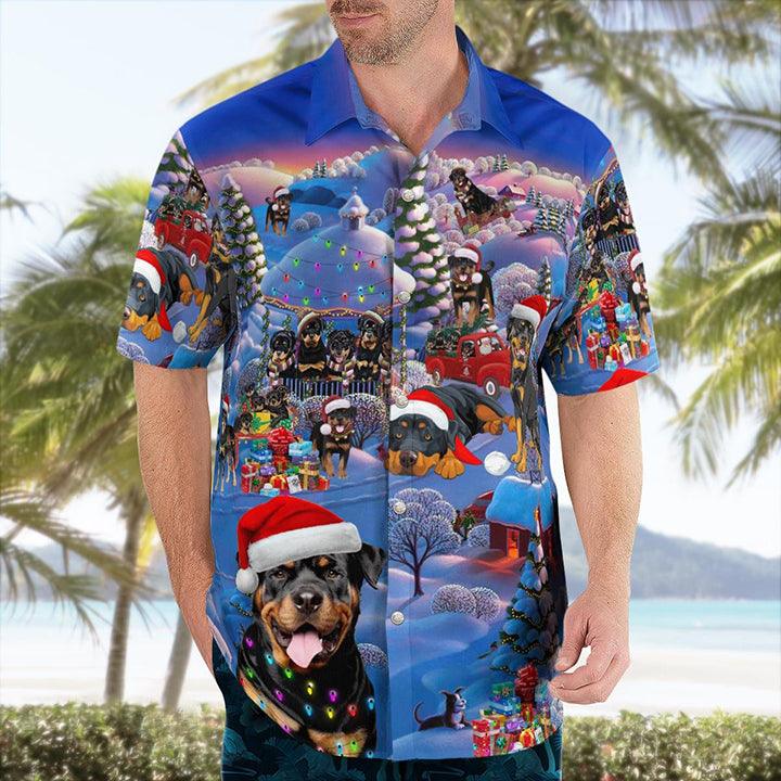 Rottweiler Christmas Hawaii Shirt - Dog Hawaii Shirt - Perfect Gift For Dog Lovers, Friend, Family - Image 2