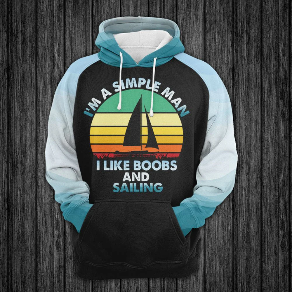 Sailing I'm A Simple Man Pullover Premium Hoodie, Perfect Outfit For Men And Women On Christmas New Year Autumn Winter - Image 2