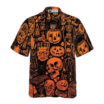 Scary Halloween Monsters Halloween Hawaiian Shirt, Halloween Shirt For Men And Women - Perfect Gift For Lover, Friend, Family - Image 2