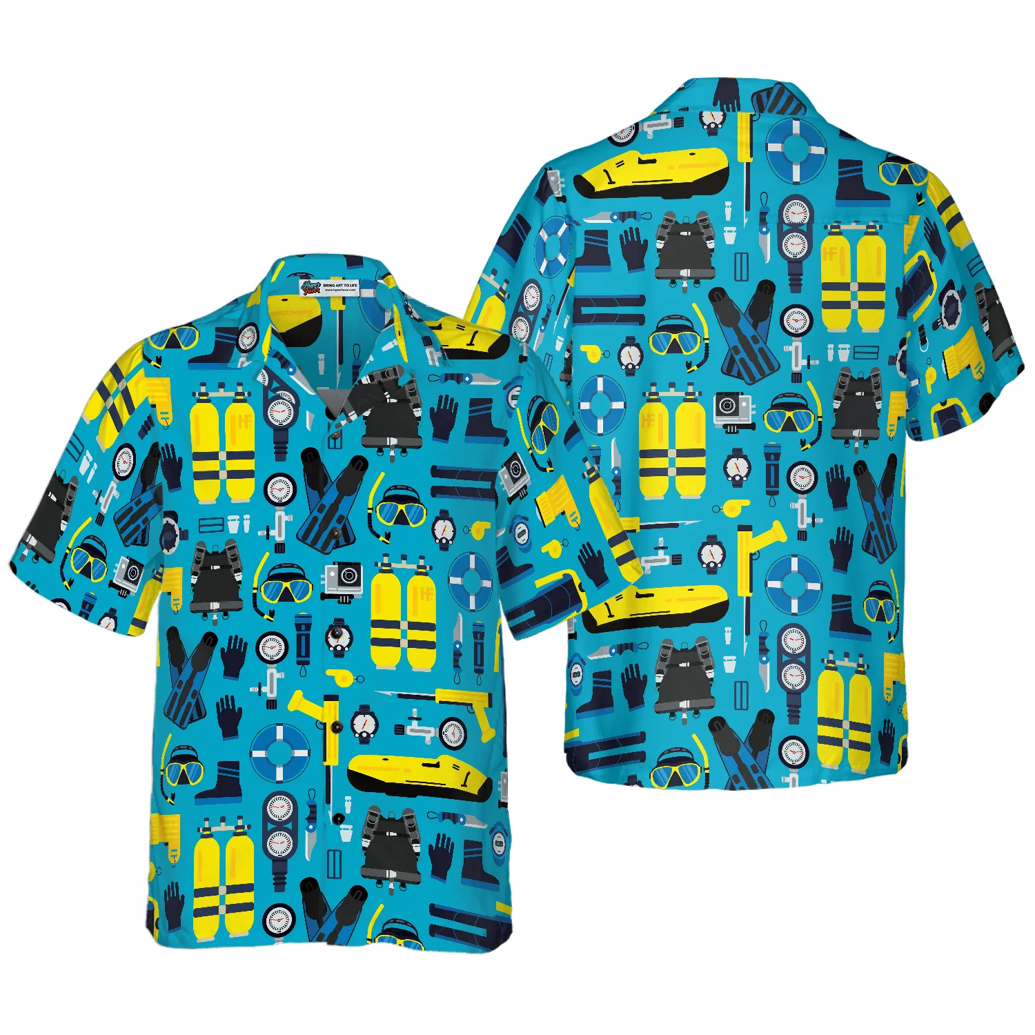 Scuba Diving Gear Aloha Hawaiian Shirt For Summer, Colorful Shirt For Men Women, Perfect Gift For Friend, Team, Family, Diving Lovers