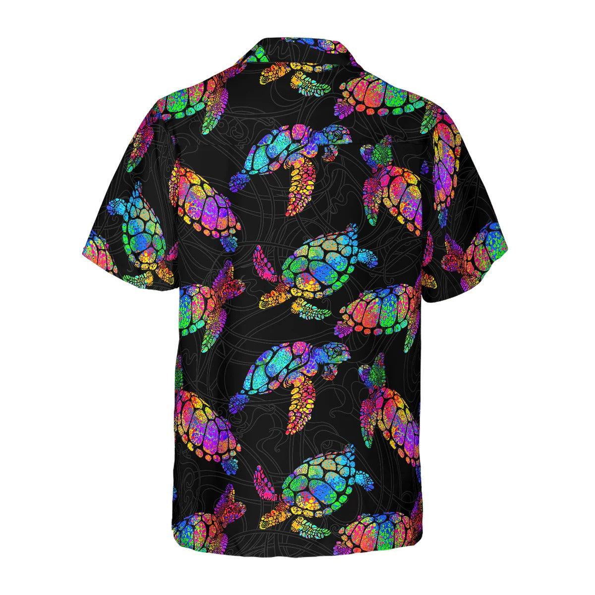 Sea Turtle Hawaiian Shirt, Boho Style Turtle Shirt For Men & Women - Perfect Gift For Turtle Lover, Friend, Family - Image 3
