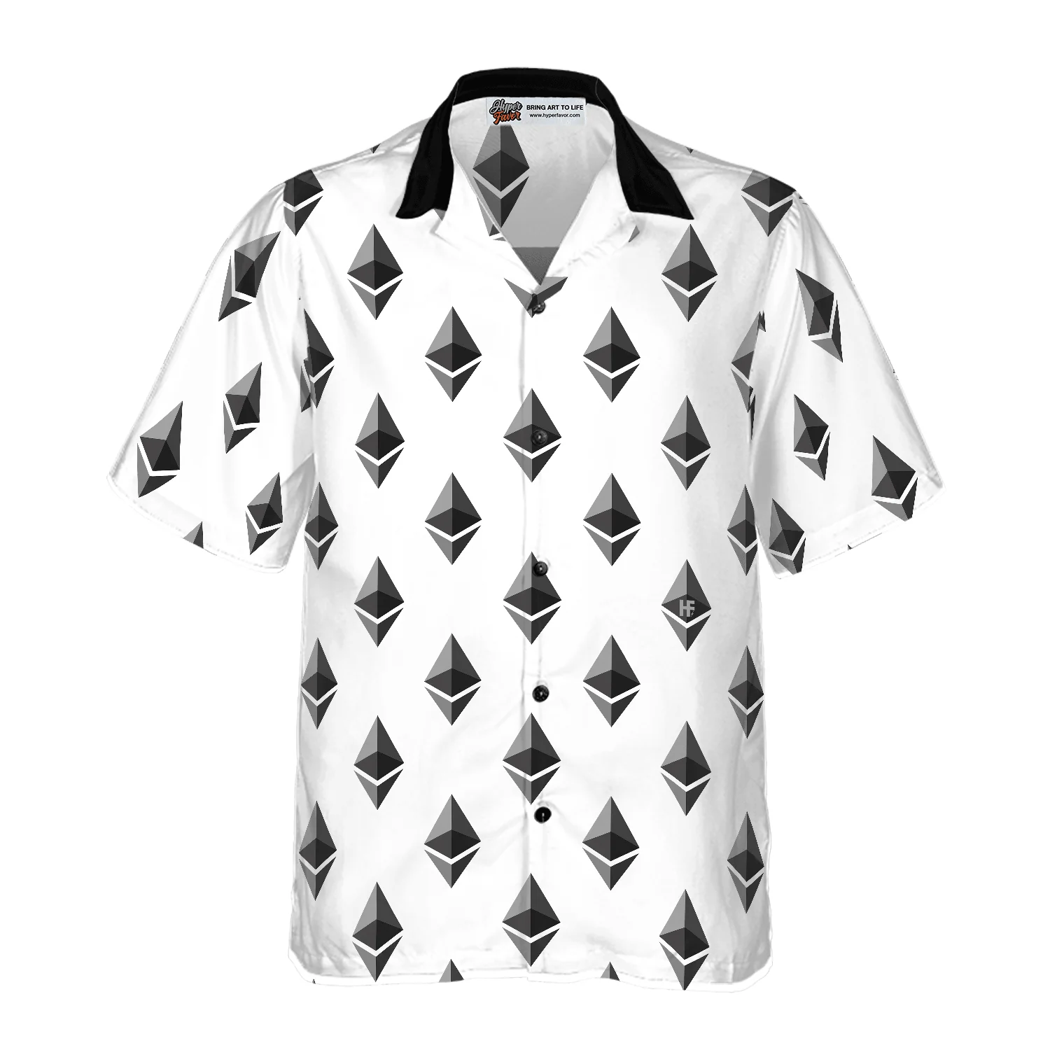 Seamless Ethereum Cryptocurrency Hawaiian Shirt, Colorful Summer Aloha Shirt For Men Women, Perfect Gift For Husband, Wife, Friend, Family - Image 4