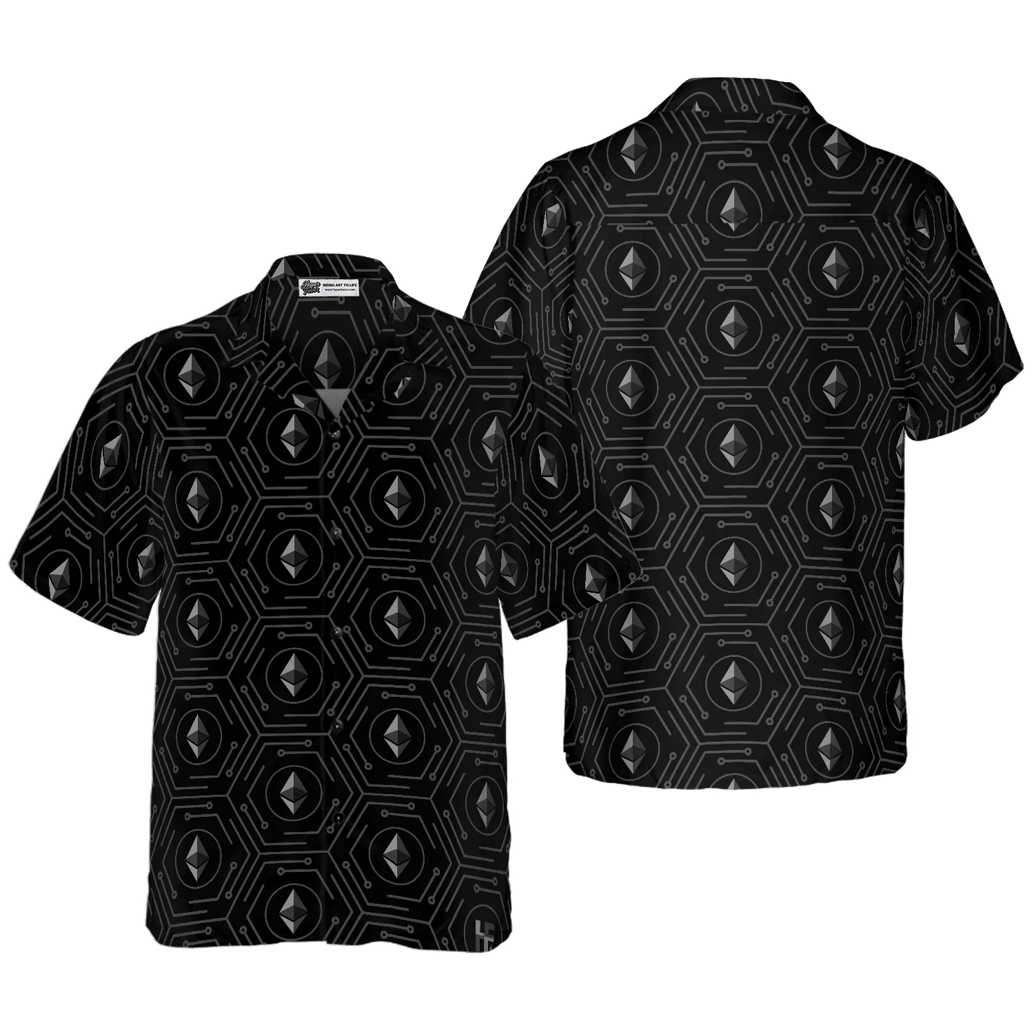 Seamless High Tech Ethereum Cryptocurrency Hawaiian Shirt, Colorful Summer Aloha Shirt For Men Women, Perfect Gift For Husband, Wife, Friend, Family - Image 4