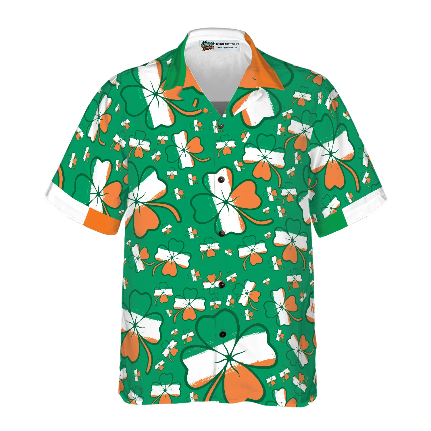 Seamless Ireland Styled Shamrock Saint Patrick's Day Irish Hawaiian Shirt, Colorful Summer Aloha Shirts For Men Women, Perfect Gift For Husband, Wife - Image 4