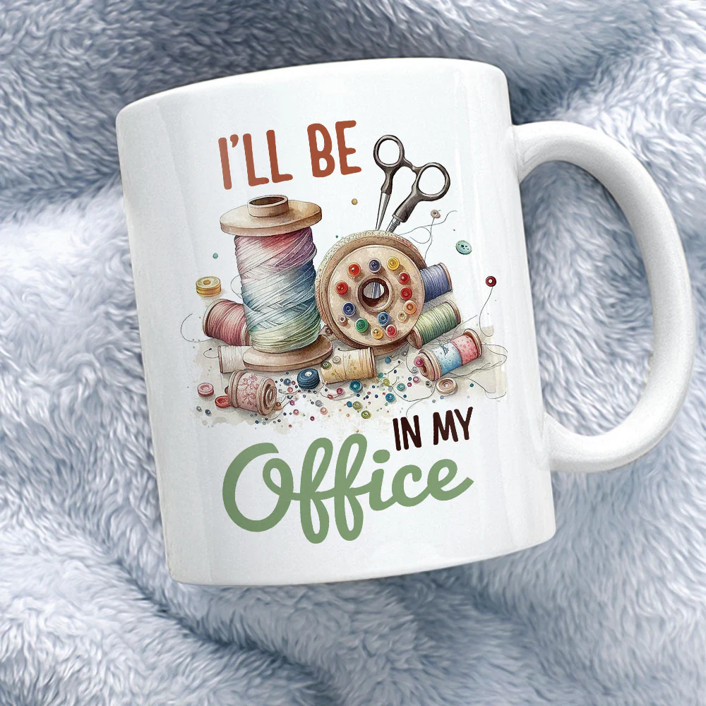 Sewing Mug Customized Name Sewing Is My Therapy, Best Christmas Mug Gift Idea For Sewing Lovers - Image 4