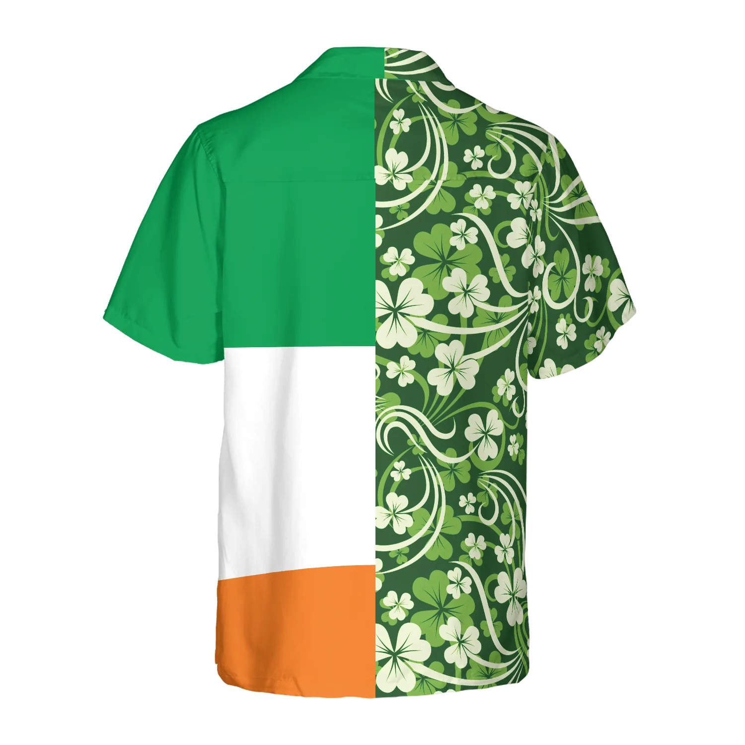 Shamrock With Flag Saint Patrick's Day Irish Ireland Hawaiian Shirt, Colorful Summer Aloha Shirts For Men Women, Perfect Gift For Husband, Wife - Image 2