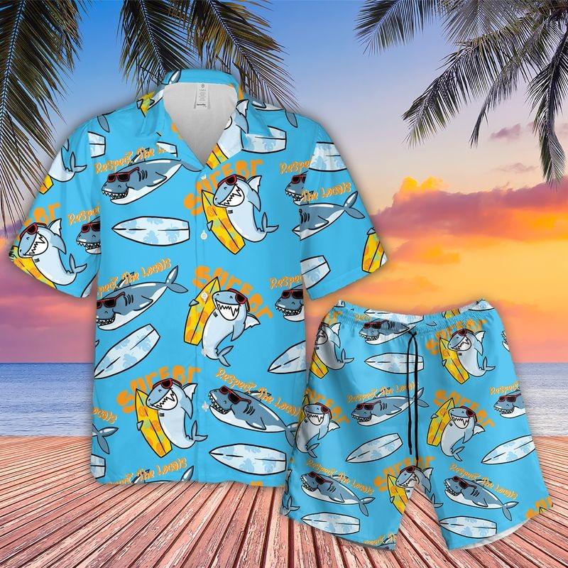 Shark Aloha Hawaiian Shirt - Surfing Hawaiian Shirt, Funny Sharks Surfing Hawaiian Shirt - Perfect Gift For Men & Women, Shark Lover