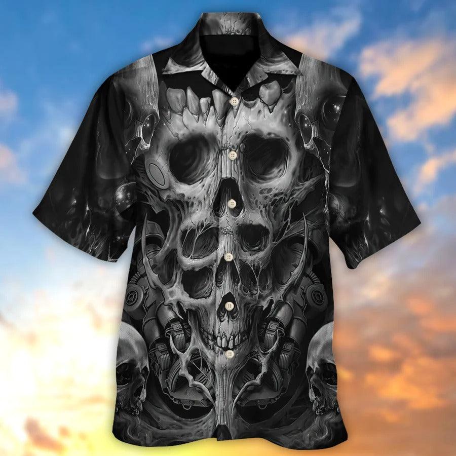 Skull Aloha Hawaiian Shirt For Summer - Skull Dark Inner Demons Hawaiian Shirt - Perfect Gift For Men, Women, Skull Lover