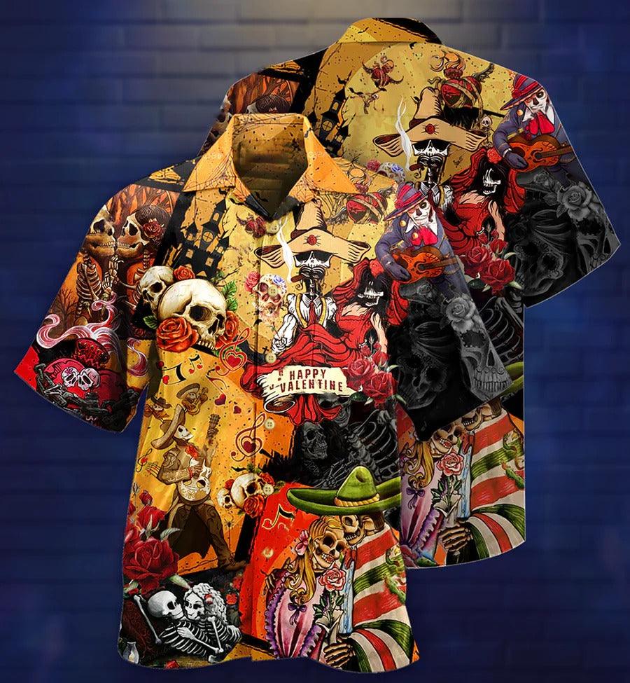Skull Aloha Hawaiian Shirt For Summer - Skull Happy Women's Day, Valentine Gift's Day Hawaiian Shirt - Perfect Gift For Men, Women, Skull Lover