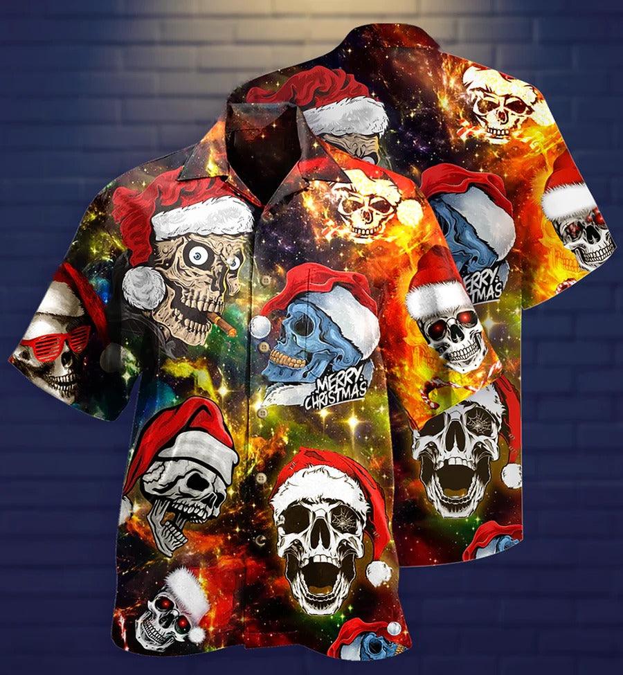 Skull Aloha Hawaiian Shirt For Summer - Skull Love Christmas Hawaiian Shirt - Perfect Gift For Men, Women, Skull Lover - Image 2