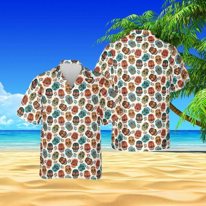 Skull Aloha Hawaiian Shirt - Skull Pattern Hawaiian Shirt, Halloween Skull Hawaiian Shirt For Men & Women, Skull Lover