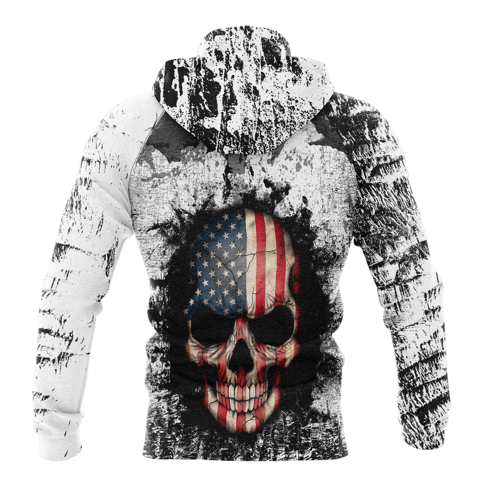Skull American Flag Pullover Premium Hoodie, Perfect Outfit For Men And Women On Christmas New Year Autumn Winter - Image 5