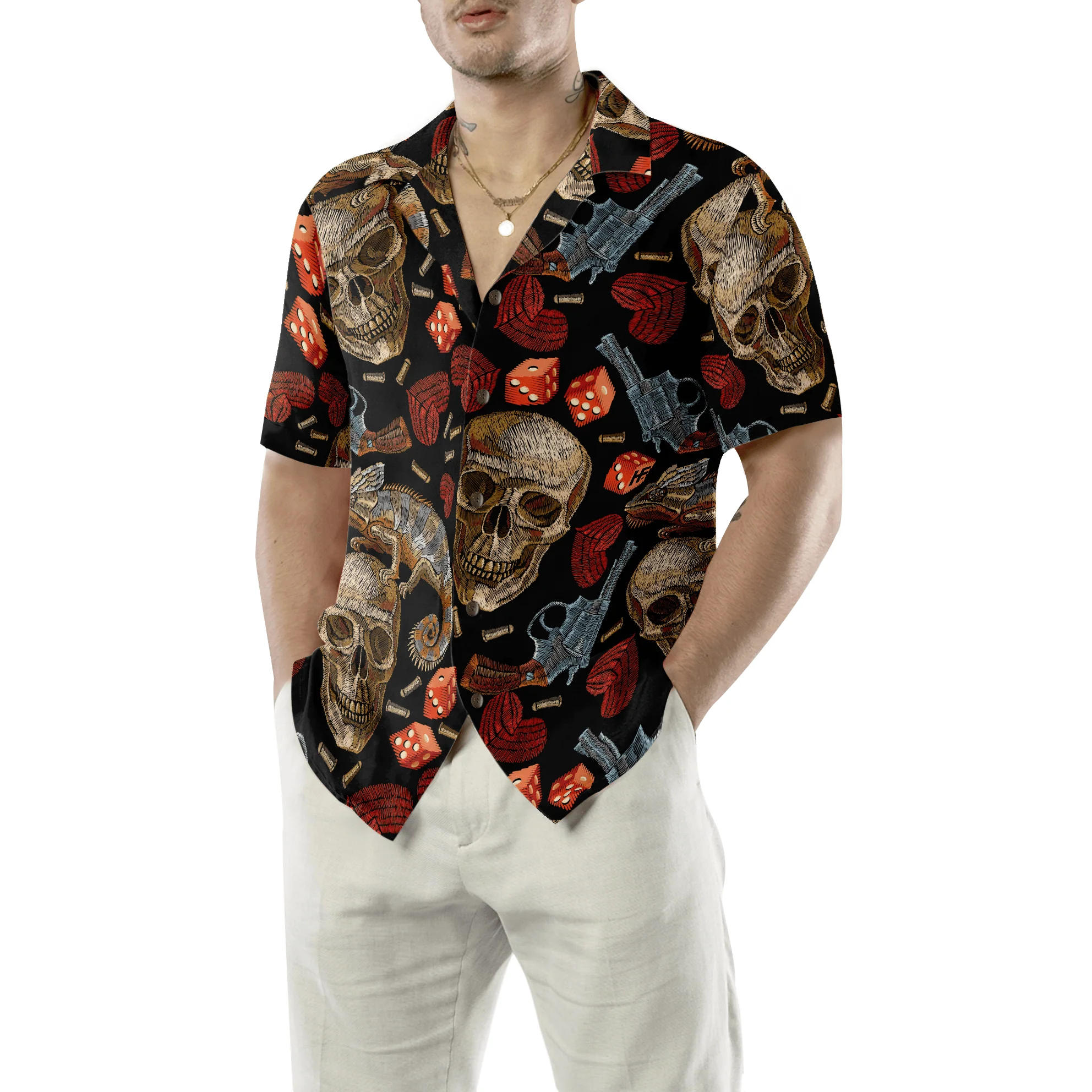 Skull Chameleon Aloha Hawaiian Shirt For Summer, Colorful Shirt For Men Women, Perfect Gift For Friend, Team, Family - Image 5