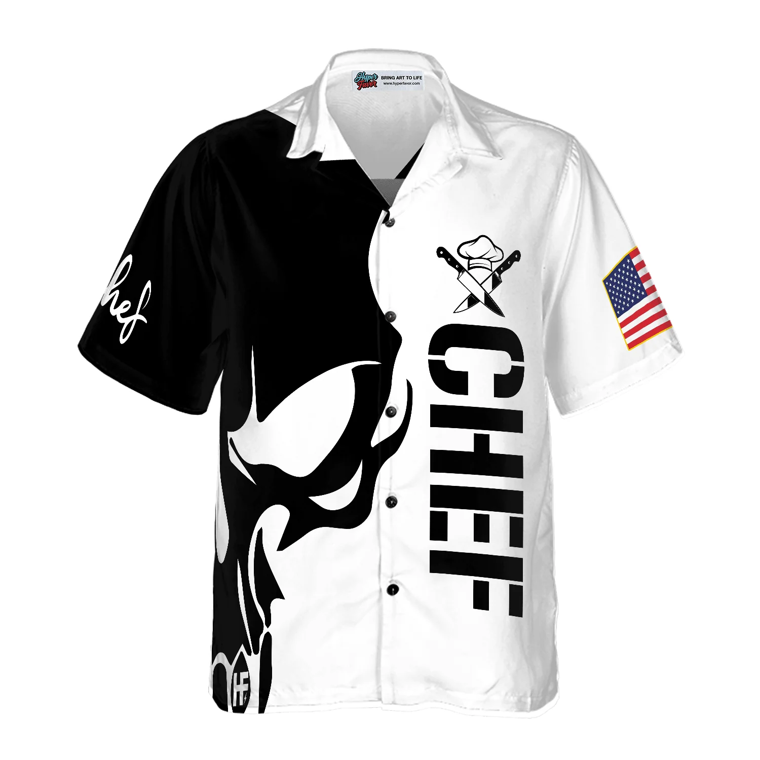 Skull Chef Hawaiian Shirt, Colorful Summer Aloha Shirt For Men Women, Perfect Gift For Friend, Family, Husband, Wife - Image 4