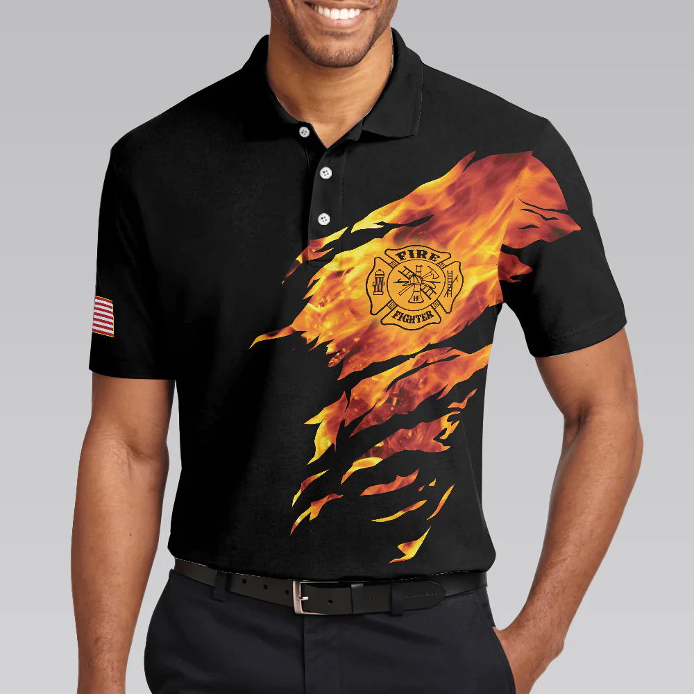 Skull Firefighter Men Polo Shirt, Firefighter My Craft Allows Me To Save Anything Shirt For Men, Gift For Firefighter - Image 4
