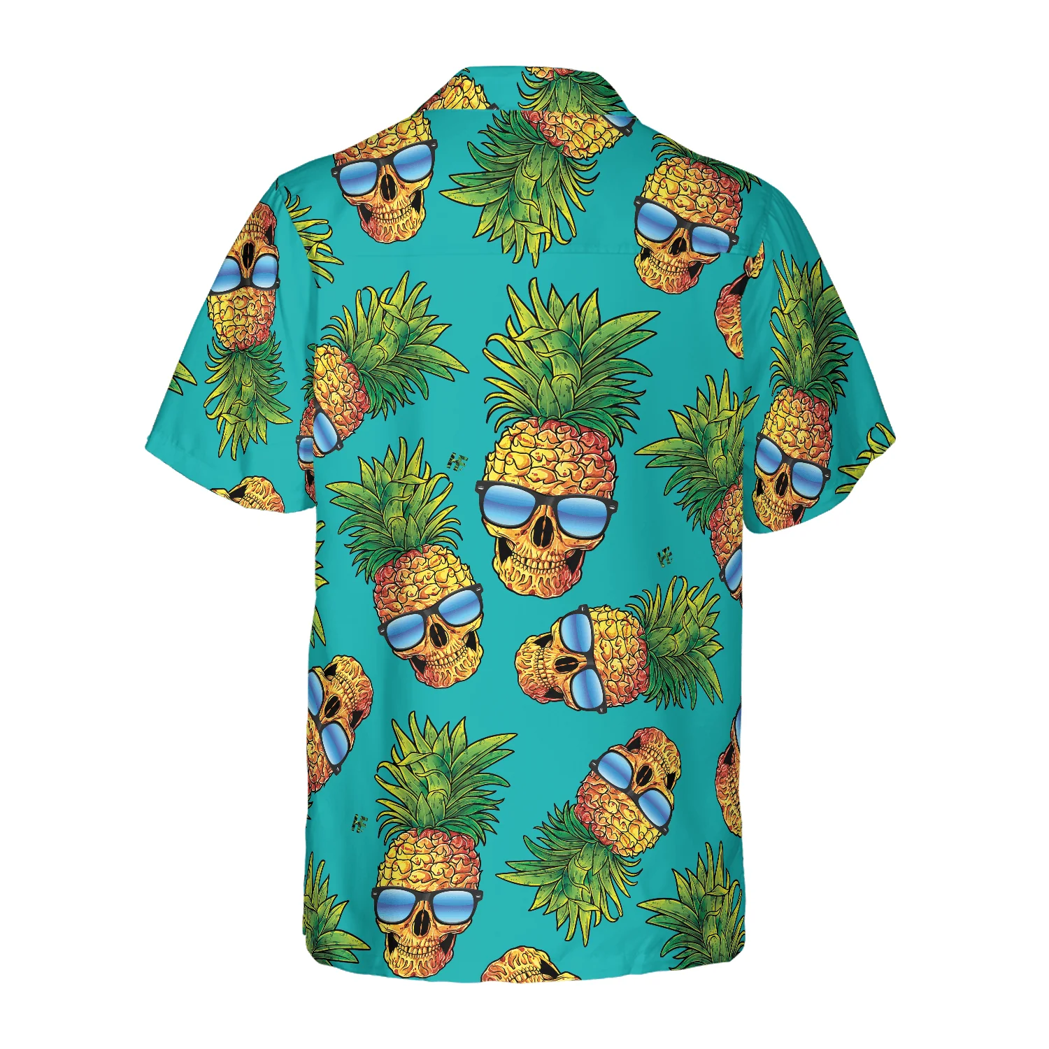 Skull Hawaiian Shirt, Pineapple Skull & The Tropical Leaves Hawaiian Shirt, Colorful Summer Aloha Shirt For Men Women, Gift For Friend, Family - Image 5