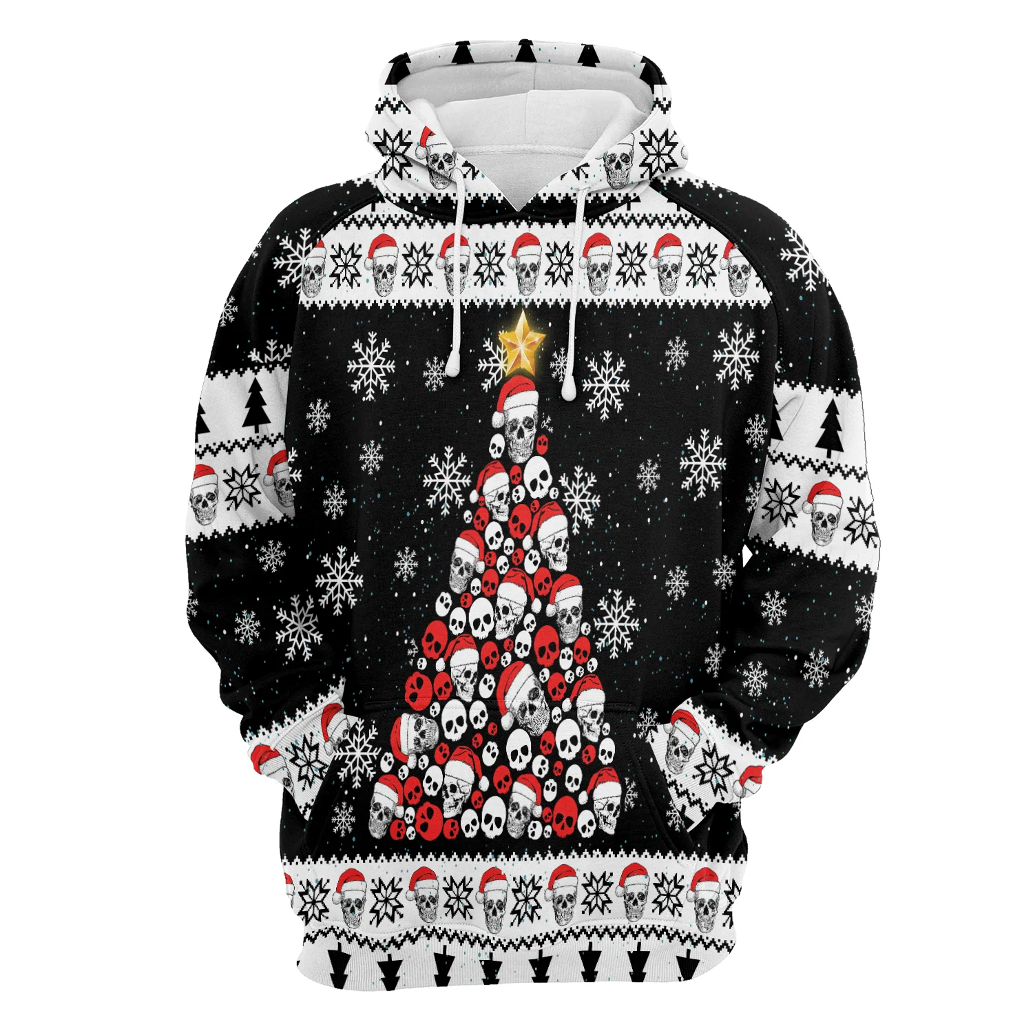 Skull Pine Tree Pullover Premium Hoodie, Perfect Outfit For Men And Women On Christmas New Year Autumn Winter