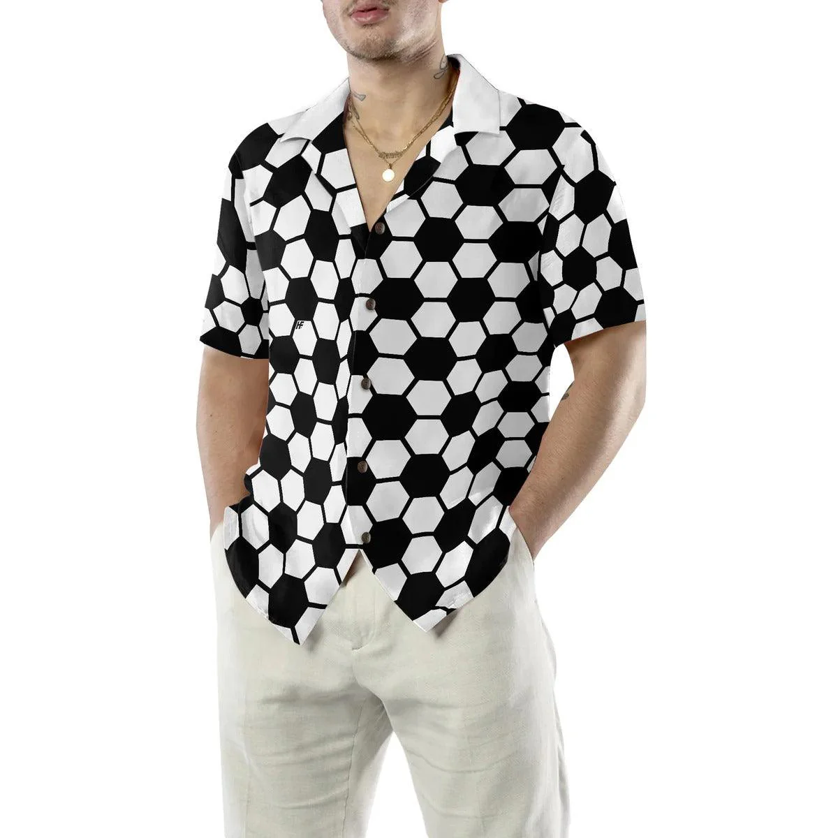 Soccer Hawaiian Shirt, Soccer Ball Pattern Aloha Shirt, Soccer Aloha Hawaiian Shirt For Summer - Perfect Gift For Men, Women, Soccer Lover, Friend - Image 5