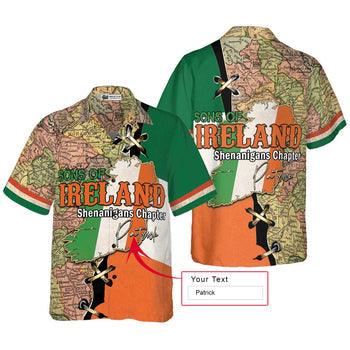 Sons Of Ireland Shenanigans Chapter Custom Name Hawaiian Shirt, Personalized Colorful Summer Aloha Shirt For Men Women, Perfect Gift For Husband, Wife - Image 4