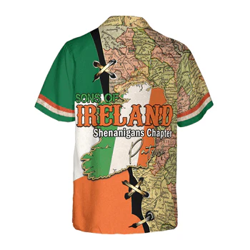Sons Of Ireland Shenanigans Chapter Custom Name Hawaiian Shirt, Personalized Colorful Summer Aloha Shirt For Men Women, Perfect Gift For Husband, Wife - Image 5