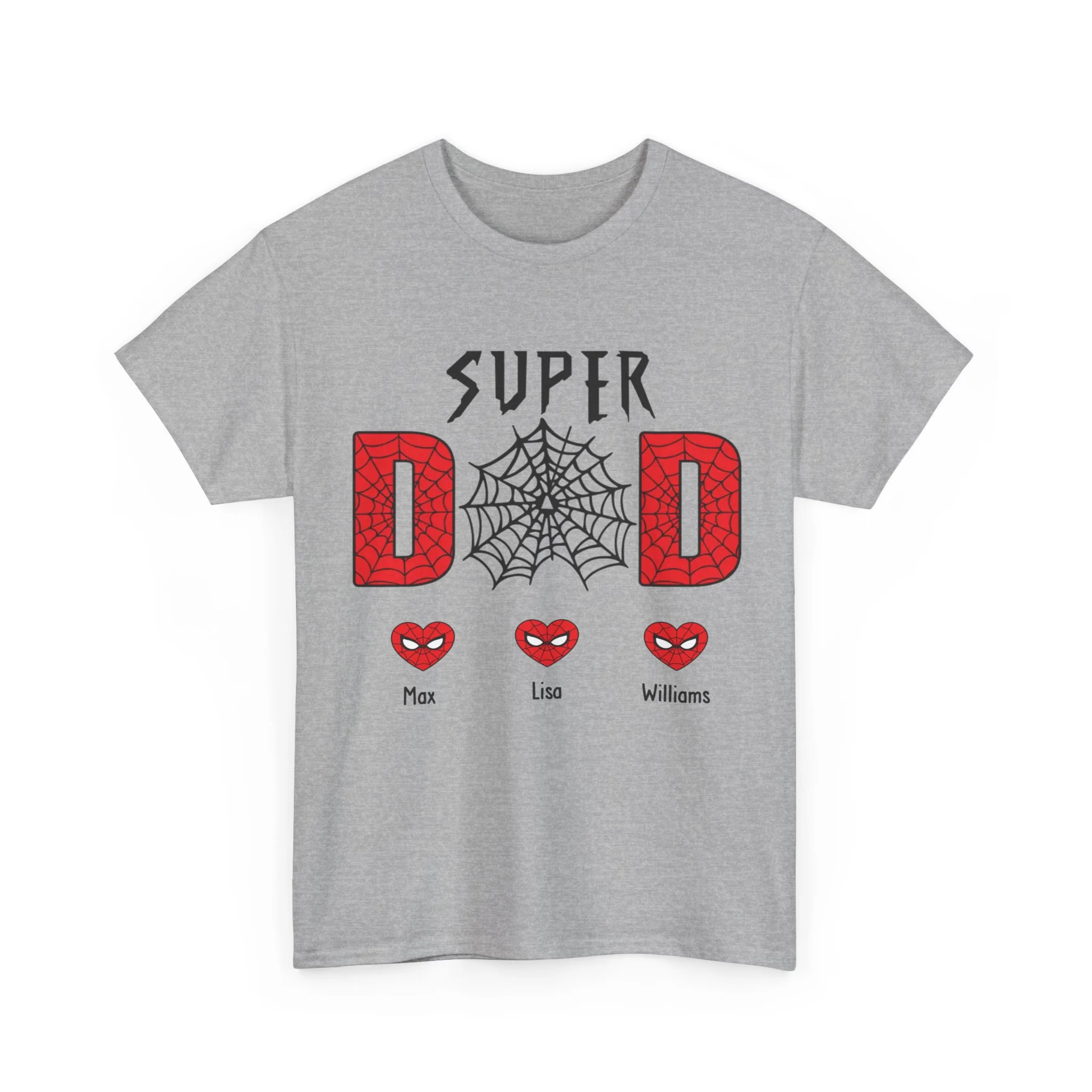 Super Dad Spider - Personalized Father's Day Shirts with Kids Name Shirt, Unique Gift for Dad - Image 5
