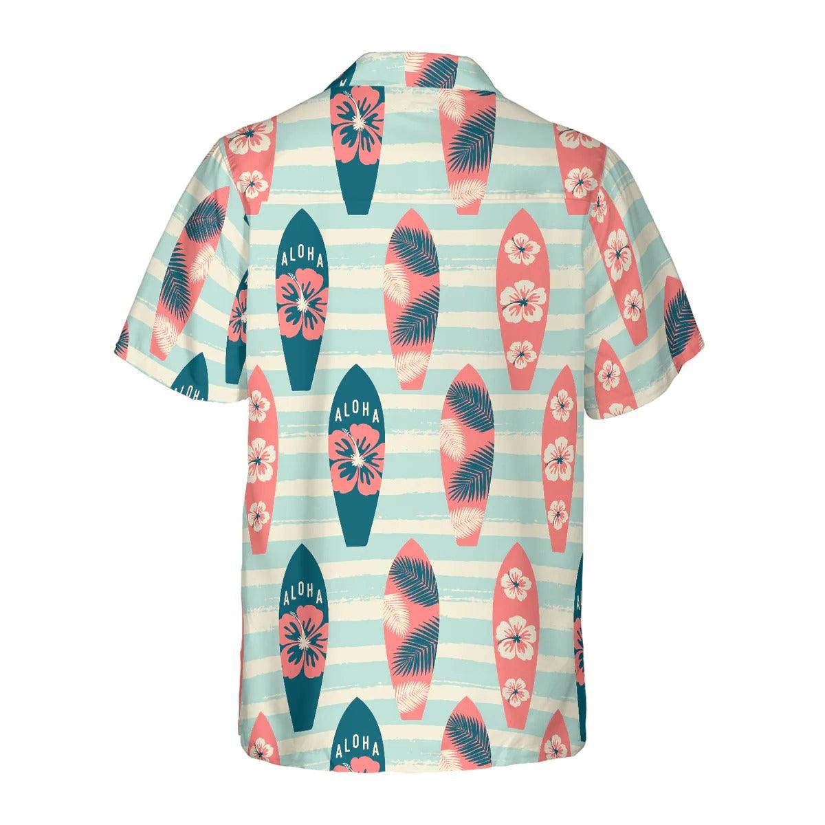Surfboards Pattern Hawaiian Shirt, Surfboards Hawaiian Shirt, Colorful Summer Aloha Shirt- Perfect Gift For Men, Women, Friend, Family - Image 3