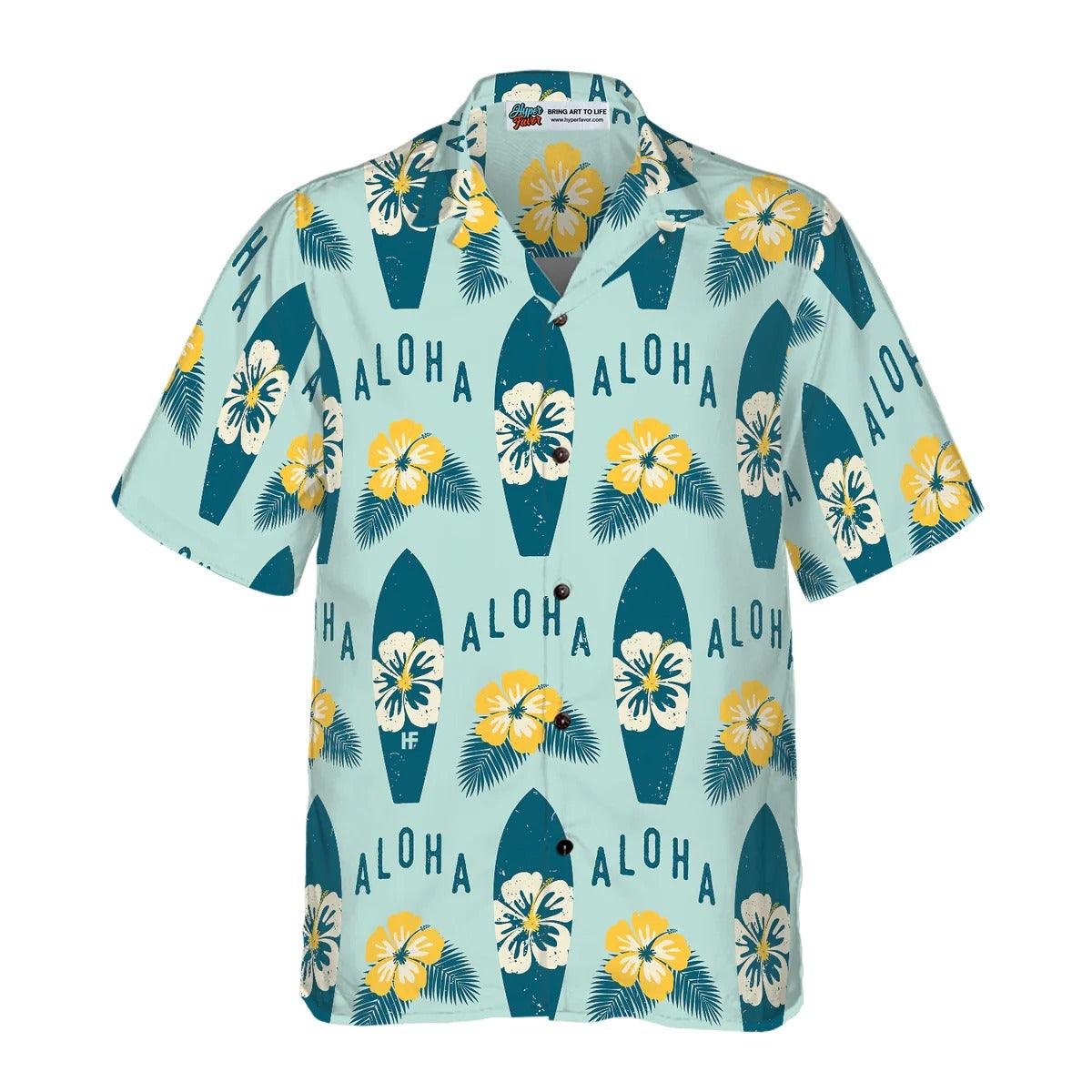 Surfboards Pattern Hawaiian Shirt, Surfboards Flower Hawaiian Shirt, Colorful Summer Aloha Shirt- Perfect Gift For Men, Women, Friend, Family - Image 4