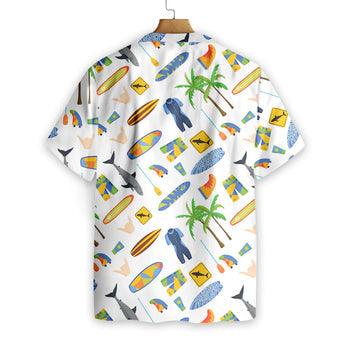Surfing Pattern, Coconut Tree Hawaiian Shirt, Surfing Aloha Shirt, Summer Hawaiian Shirt - Perfect Gift For Men Women, Beach Lover, Friends, Family, Summer Lovers - Image 3