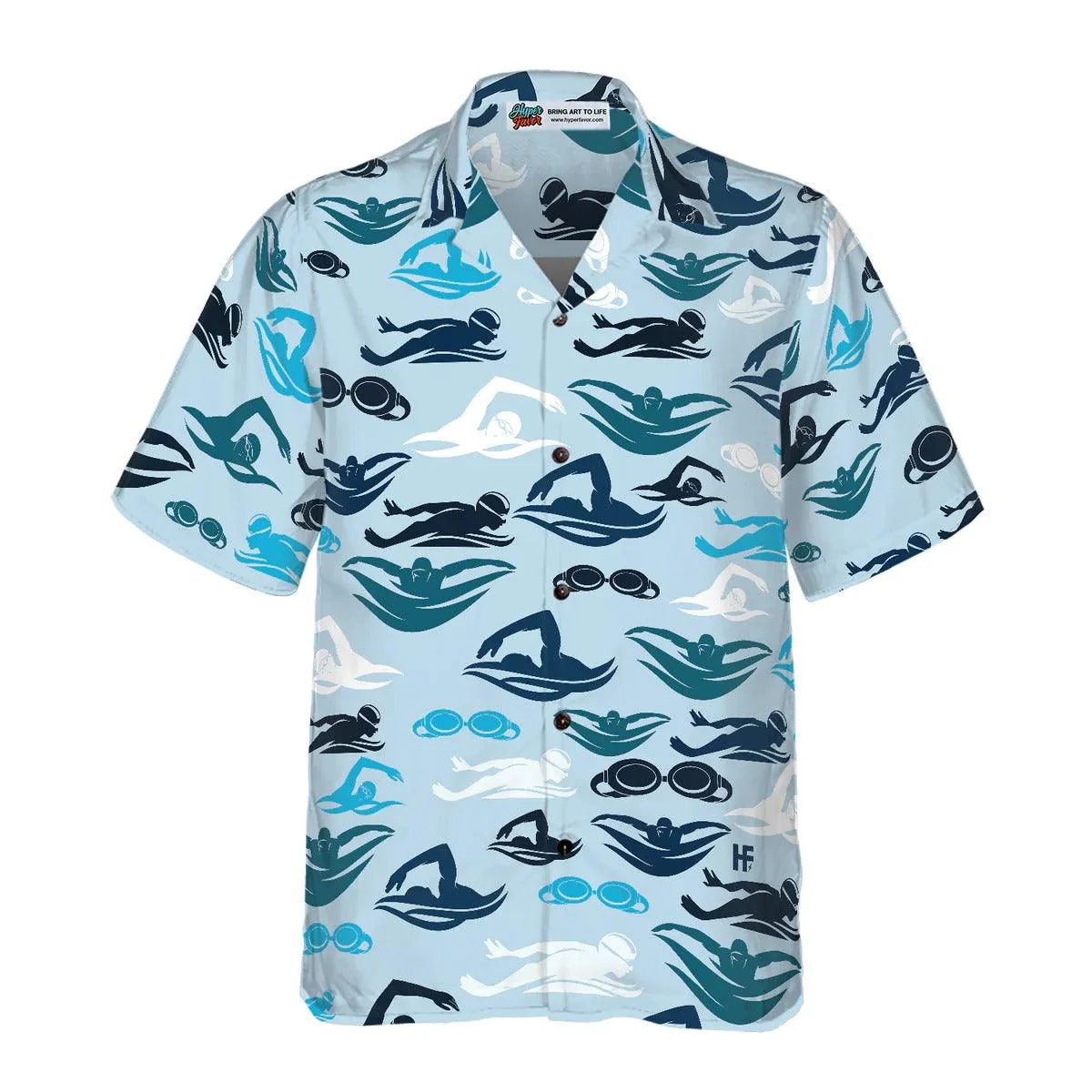 Swimming Aloha Hawaiian Shirt, Swimming Pattern Hawaiian Shirt, Swimming Hawaii Shirt For Summer - Perfect Gift For Men, Women, Swimming Lover, Friend - Image 2