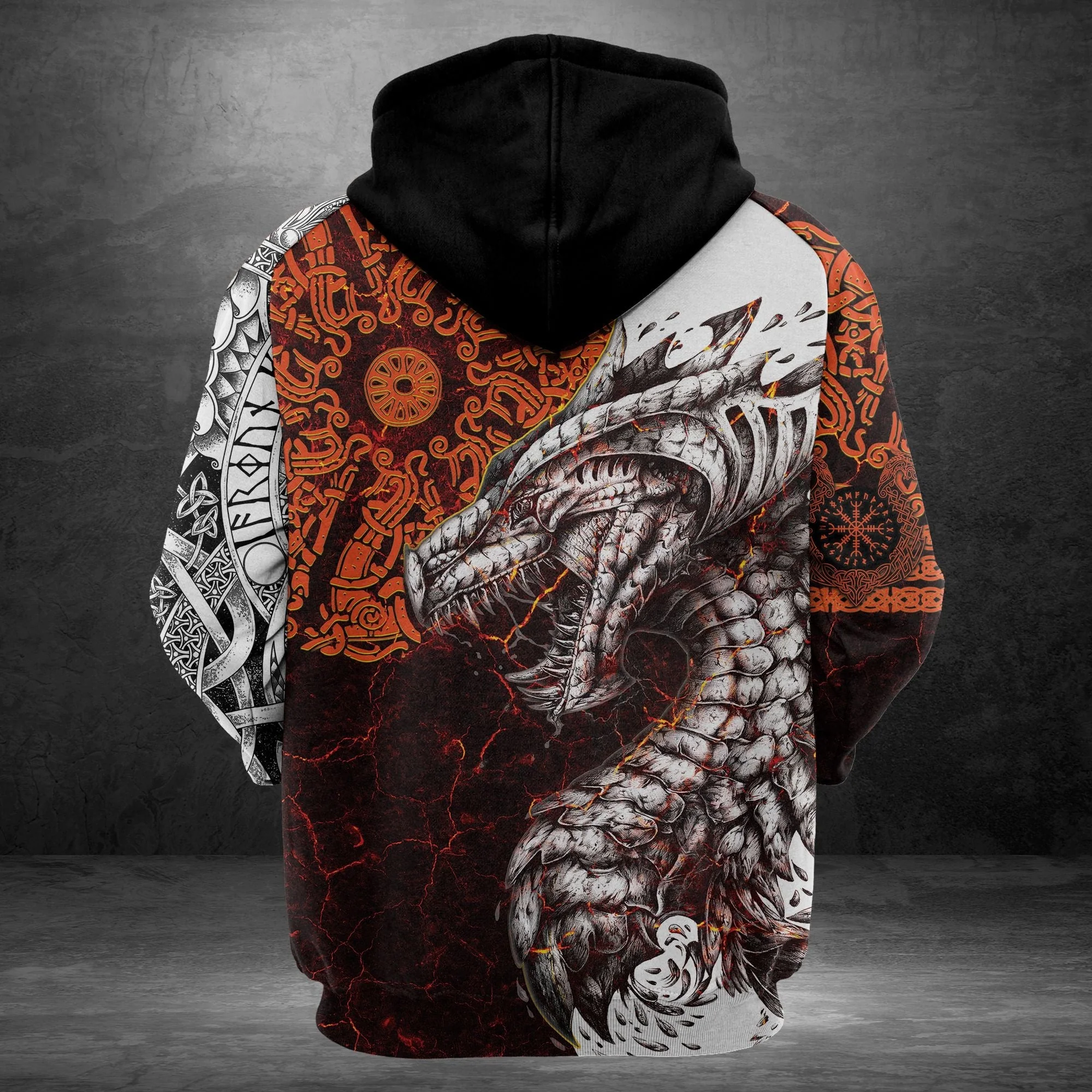 Tattoo Dragon Pullover Premium Hoodie, Perfect Outfit For Men And Women On Christmas New Year Autumn Winter - Image 3