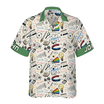 Teacher Custom Name Hawaiian Shirt, I Am A Physics Teacher Custom Aloha Shirt For Men - Perfect Gift For Teacher, Husband, Boyfriend, Friend, Family