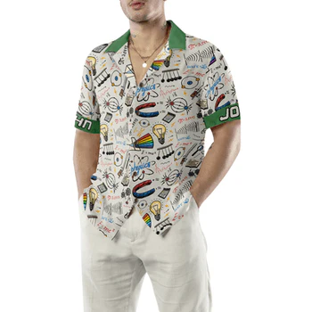 Teacher Custom Name Hawaiian Shirt, I Am A Physics Teacher Custom Aloha Shirt For Men - Perfect Gift For Teacher, Husband, Boyfriend, Friend, Family - Image 3