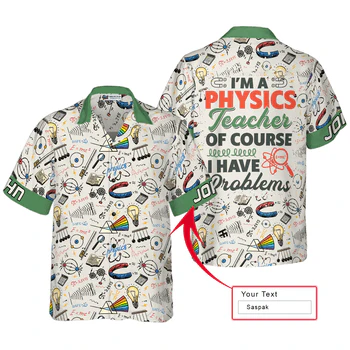 Teacher Custom Name Hawaiian Shirt, I Am A Physics Teacher Custom Aloha Shirt For Men - Perfect Gift For Teacher, Husband, Boyfriend, Friend, Family - Image 4